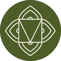 Geometryczny symbol czakry z odwróconym trójkątem w kwadracie